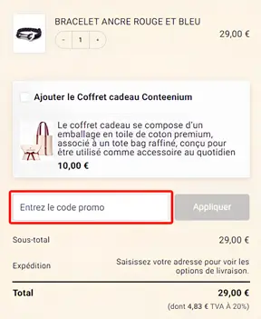 Code promo Conteenium